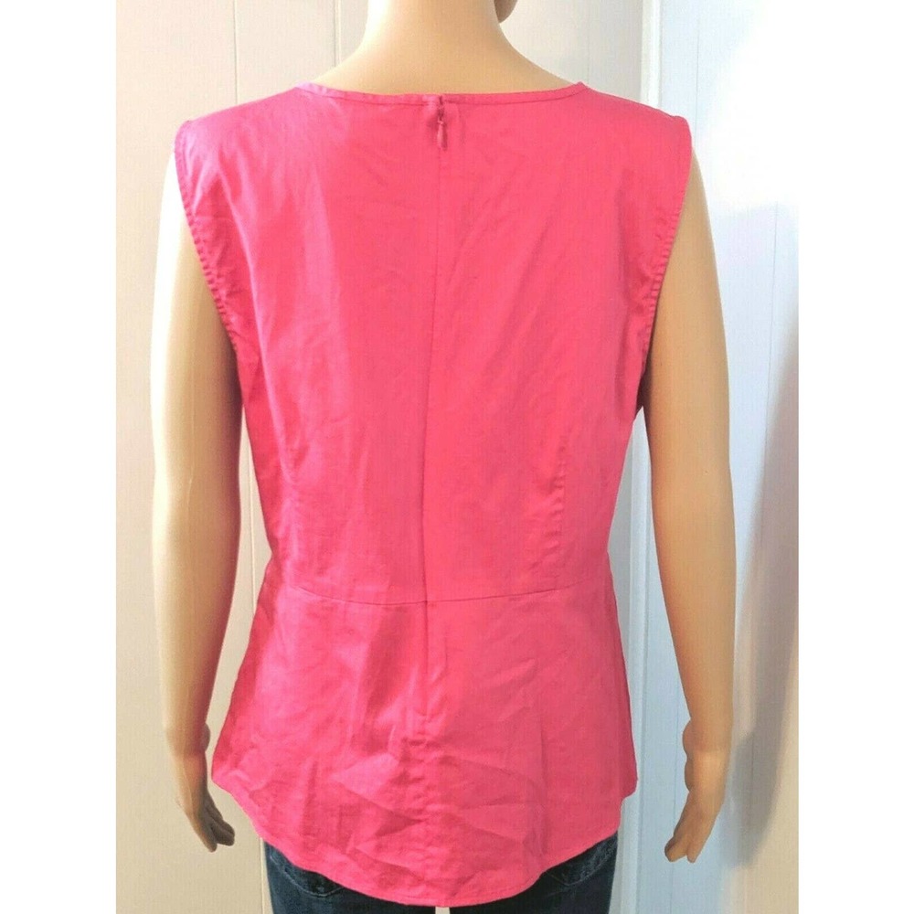 Calvin Klein Sleeveless Peplum Top Blouse L - Picture 3 of 6
